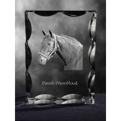 Danish Warmblood, cristallo con il cavallo, souvenir, decorazione, in edizione limitata, ArtDog