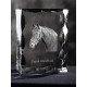 Cubic crystal with horse, souvenir, decoration, limited edition, Collection