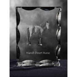 Cheval du Namib, cristal avec un chien, souvenir, décoration, édition limitée, ArtDog