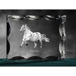 Noriker, de cristal con el caballo, recuerdo, decoración, edición limitada, ArtDog