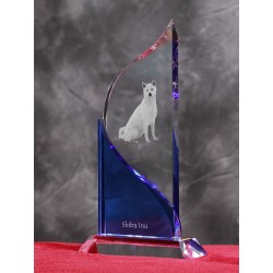 Shiba Inu. Figurina di cristallo con un immagine di cane.