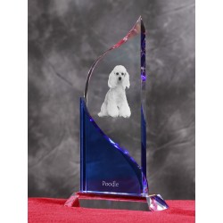 Caniche. Statue cristal a l'effigie d'un chien.