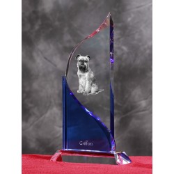 Griffone di Bruxelles. Figurina di cristallo con un immagine di cane.