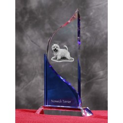 Norwich Terrier- crystal statue in the likeness of the dog