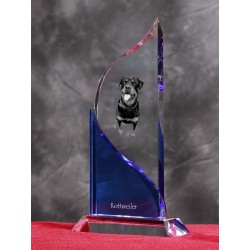 Rottweiler- crystal statue in the likeness of the dog
