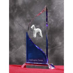 Bedlington Terrier- crystal statue in the likeness of the dog