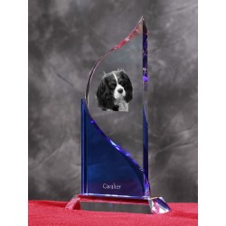 Cavalier King Charles Spaniel. Statue cristal a l'effigie d'un chien.