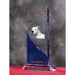 Dogue argentin. Statue cristal a l'effigie d'un chien.