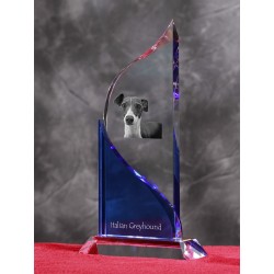 Mops- Kryształowa statuetka z podobizną psa.