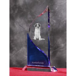 Kooikerhondje. Figurina di cristallo con un immagine di cane.