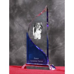 Biewer Terrier- crystal statue in the likeness of the dog