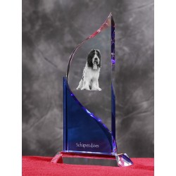 Schapendoes- crystal statue in the likeness of the dog