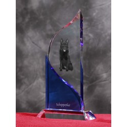Schipperke- crystal statue in the likeness of the dog