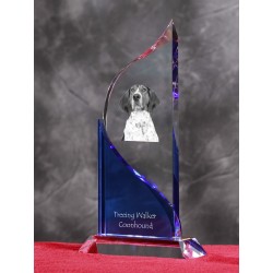 Treeing walker coonhound- crystal statue in the likeness of the dog
