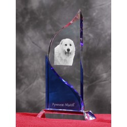 Pyrenean Mastiff. Statue cristal a l'effigie d'un chien.