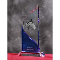Australian Stock Horse. Figurina di cristallo con un immagine di cavallo.