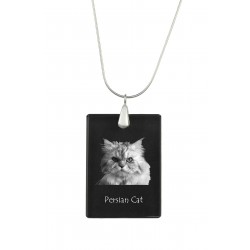 Paersiano, Pendente di cristallo del gatto, collana di SIlver 925, alta qualità, regalo eccezionale