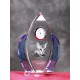 Ali orologio di cristallo con il gatto, souvenir, decorazione, in edizione limitata, Collezione