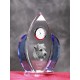 Ailes d'horloge en cristal avec chien, souvenir, décoration, édition limitée, Collection