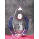 Kristall Uhr Flügel mit Hund, Souvenir, Dekoration, limitierte Auflage, Sammlung