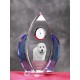 Ailes d'horloge en cristal avec chien, souvenir, décoration, édition limitée, Collection
