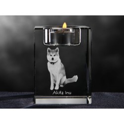 Akita inu, lustre en cristal avec un chien, souvenir, décoration, édition limitée, ArtDog
