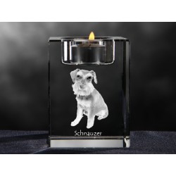 Schnauzer, lustre en cristal avec un chien, souvenir, décoration, édition limitée, ArtDog