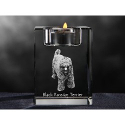 Terrier noir de Russie, lustre en cristal avec un chien, souvenir, décoration, édition limitée, ArtDog