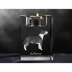 Bull Terrier, lustre en cristal avec un chien, souvenir, décoration, édition limitée, ArtDog
