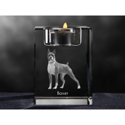 Boxer, lampadario di cristallo con il cane, souvenir, decorazione, in edizione limitata, ArtDog