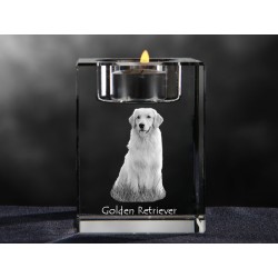 Golden Retriever, lustre en cristal avec un chien, souvenir, décoration, édition limitée, ArtDog