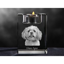 Lhasa Apso, lustre en cristal avec un chien, souvenir, décoration, édition limitée, ArtDog