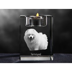 Samoyed, lustre en cristal avec un chien, souvenir, décoration, édition limitée, ArtDog