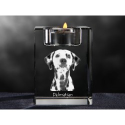 Dalmatiner, Kristall-Kerzenleuchter mit Hund, Souvenir, Dekoration, limitierte Auflage, ArtDog