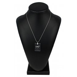 Percheron, Pendente di cristallo del cavallo, collana di SIlver 925, alta qualità, regalo eccezionale
