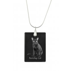 Bombay Cat, Crystal Pendant, Silver Necklace 925, High Quality, Exceptional Gift.