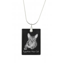 Egyptian Mau, Crystal Pendant, Silver Necklace 925, High Quality, Exceptional Gift.