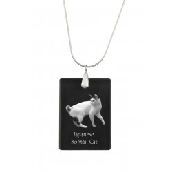 Japanese Bobtail, Crystal Pendant, Silver Necklace 925, High Quality, Exceptional Gift.
