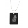 Somali Cat, Crystal Pendant, Silver Necklace 925, High Quality, Exceptional Gift.
