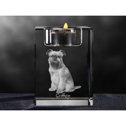 Griffon, crystal candlestick with dog, souvenir, decoration, limited edition, Collection