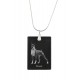 Boxer, Perro colgante de cristal, collar de plata 925, alta calidad, regalo excepcional, Colección!