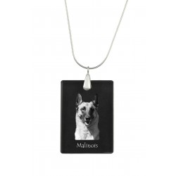 Malinois, Pendente di cristallo del cane, collana di SIlver 925, alta qualità, regalo eccezionale