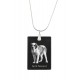 Saint Bernard, Perro colgante de cristal, collar de plata 925, alta calidad, regalo excepcional, Colección!