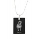 Shar Pei, Perro colgante de cristal, collar de plata 925, alta calidad, regalo excepcional, Colección!