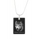 Alaskan Malamute, Perro colgante de cristal, collar de plata 925, alta calidad, regalo excepcional, Colección!