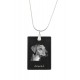 Azawakh, Pendentif en cristal pour chien, collier SIK 925, de haute qualité, don exceptionnel, Collection!