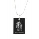 Belgian Shepherd, Perro colgante de cristal, collar de plata 925, alta calidad, regalo excepcional, Colección!