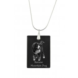 Bernese Mountain Dog, Pendente di cristallo del cane, collana di SIlver 925, alta qualità, regalo eccezionale