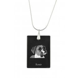 Boxer, Pendente di cristallo del cane, collana di SIlver 925, alta qualità, regalo eccezionale