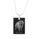 Chow Chow, Perro colgante de cristal, collar de plata 925, alta calidad, regalo excepcional, Colección!